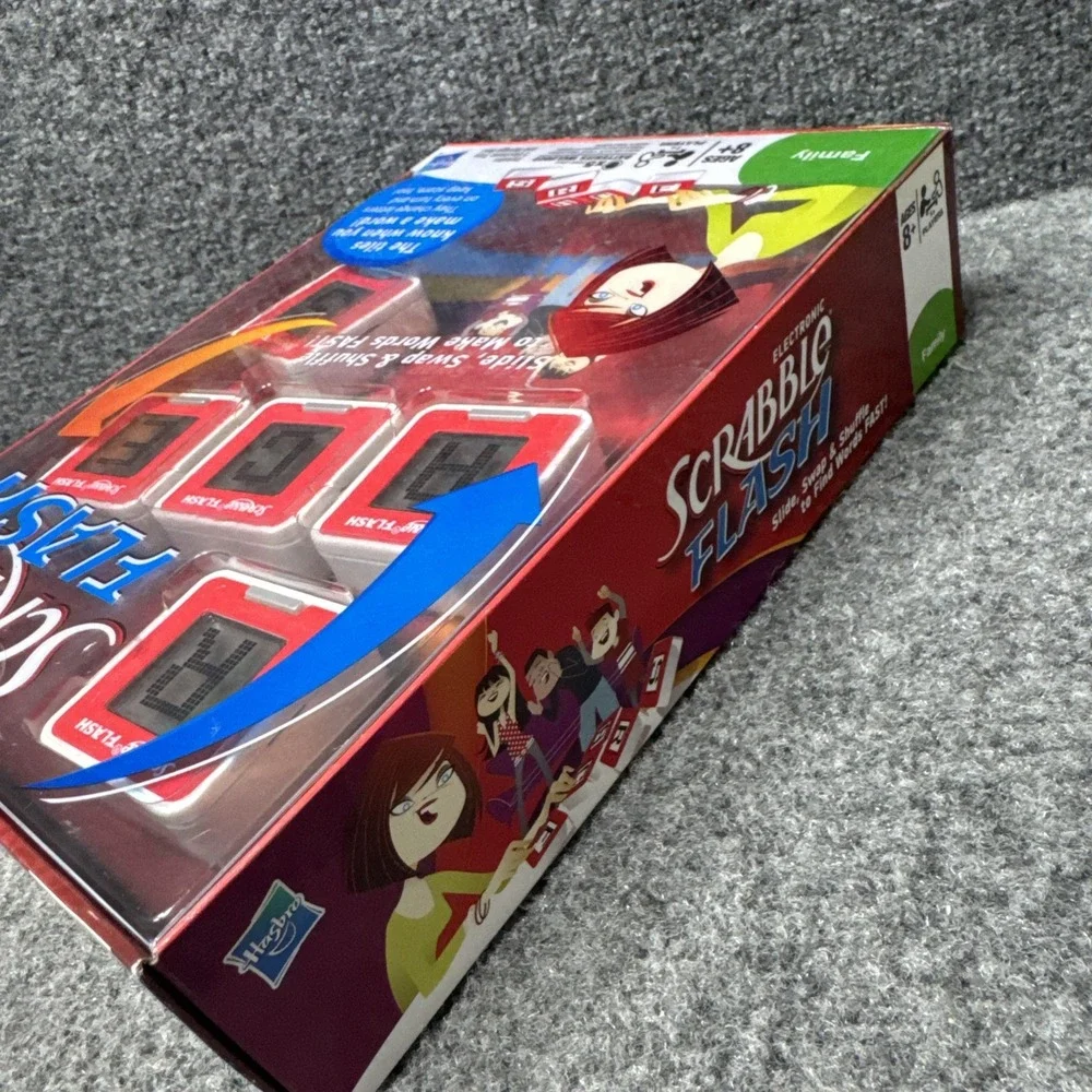 2010 Hasbro Scrabble Flash Electronic Word Family Age 8+ Game‎ New Sealed